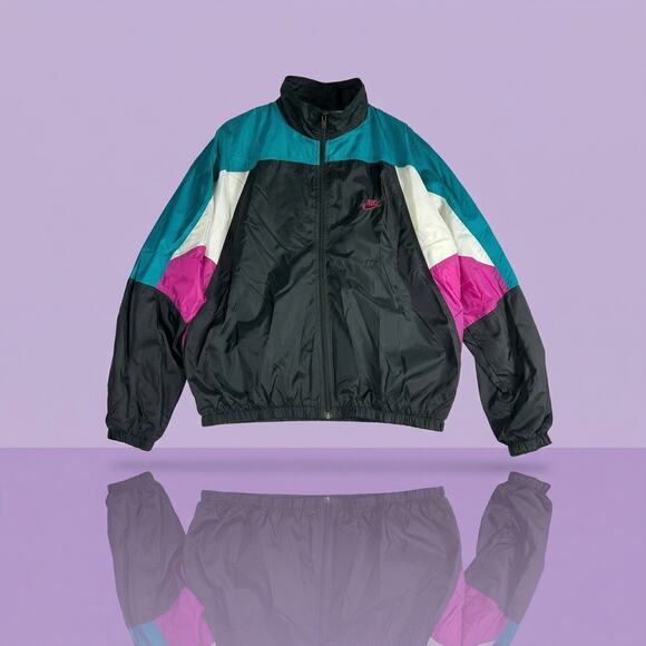 Nike Other - Vintage 90s Nike Silver Tab Windbreaker Jacket - Men's Large